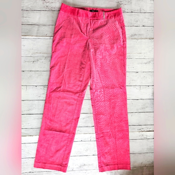 Liz Claiborne Barbie Pink Soft Corduroy Straight Pants Stretchy Lightweight - Picture 2 of 9